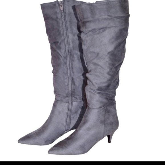 Qupid Shoes - Qupid Faux Suede Slouch Boots NWOT